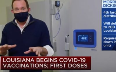 COVID-19 vaccine shipments arrive at Morris & Dickson in Louisiana