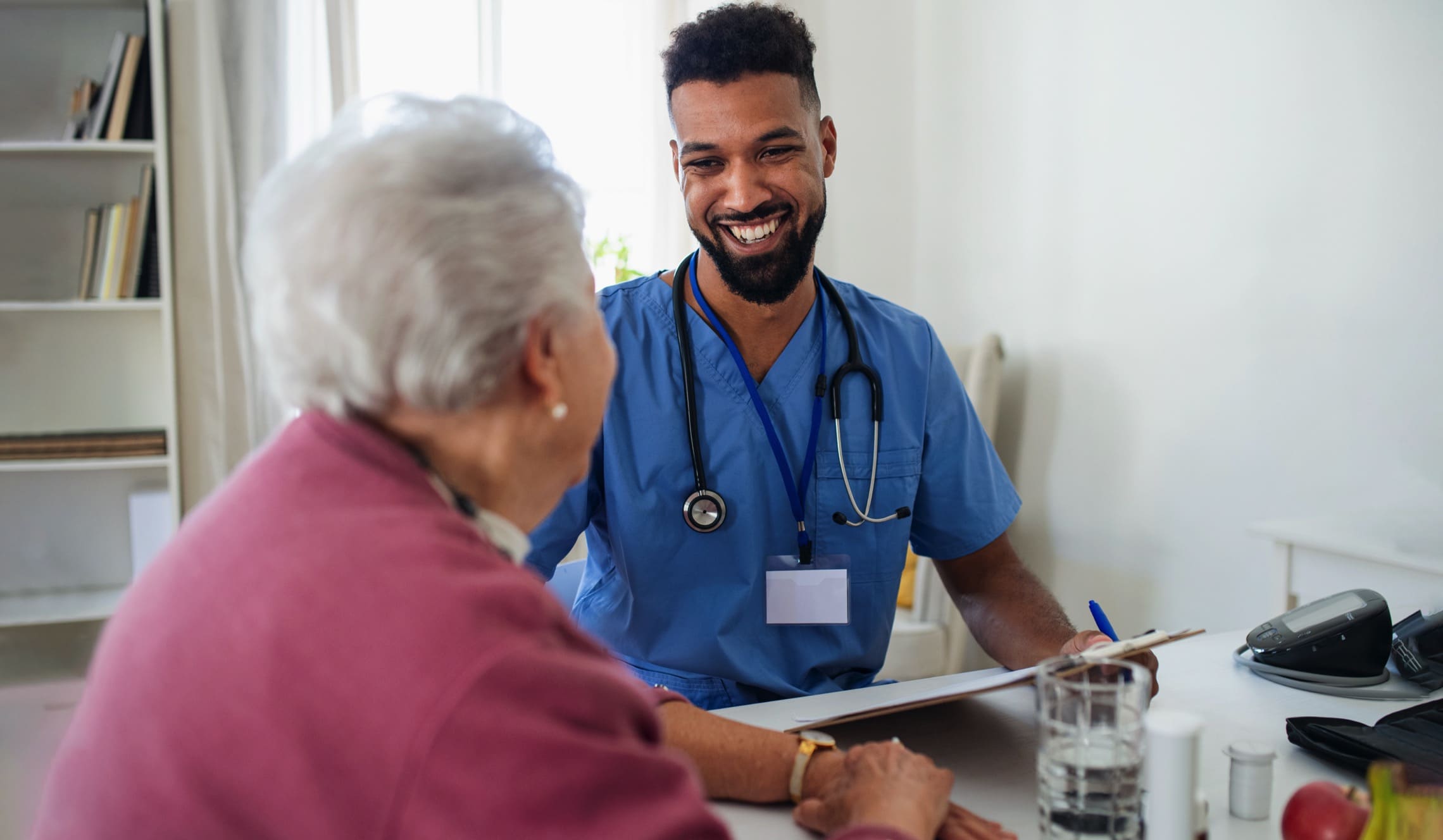 doctor talking to patient