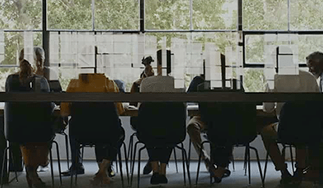 meeting around office table